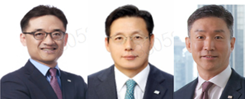 ▲(왼쪽부터) 온라인 도박증권 김미섭, 허선호, 이정호 신임 부회장 /사진=온라인 도박증권
