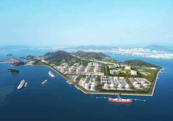 ▲한양은 GS에너지와 전남 여수시 묘도(猫島)에 위치한 ‘동북아 온라인 도박 허브 터미널’ 조성사업의 공동 추진을 위한 주주간 협약을 체결했다.(사진=한양)