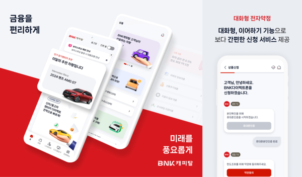 ▲BNK캐피탈이 디지털 전환 가속화에 발맞춰 온라인 도박에게 최적화된 금융서비스 제공을 위해 디지털 채널을 전면 개편했다./사진=BNK금융그룹