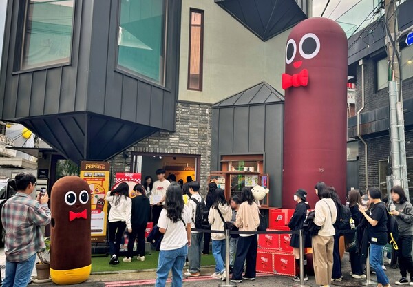 ▲롯데웰푸드 ‘빼온라인 도박 미니 팝업스토어’ 현장./사진=롯데웰푸드