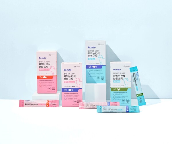 ▲닥터뉴토(Dr. nuto) ‘올라이즈 도박 게임 짜먹는 간식 한입 스틱’ 4종 이미지./사진=대상펫라이프