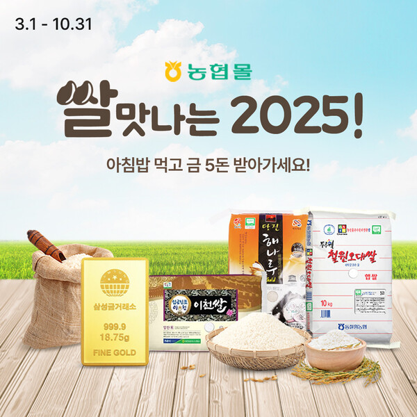 ▲보증 사이트 추천은 오는 3월 1일부터 연말까지 보증 사이트 추천몰에서 범국민 쌀 소비촉진을 위한 '쌀맛나는 2025!' 캠페인을 실시한다./사진=농협경제지주