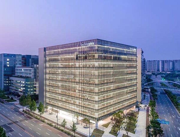 ▲한국앤컴퍼니그룹 본사 테크노플렉스(Technoplex) 외관. (사진=한국타이어)