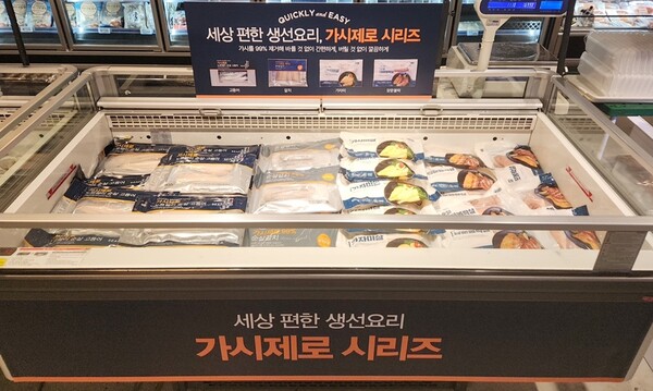 ▲킴스클럽 가시제로 시리즈 진열 모습./사진=이랜드리테일