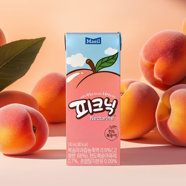 ▲매일유업 피크닉 천도복숭아 제품./사진=매일유업