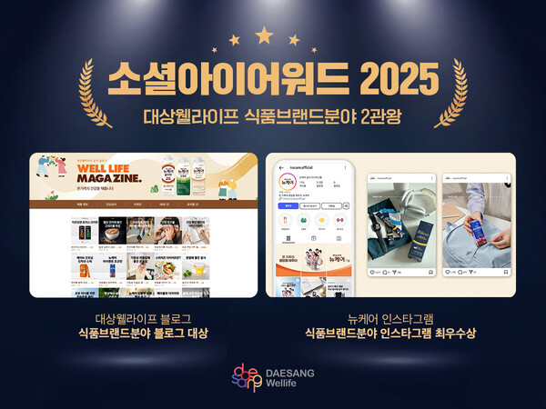▲대상웰라이프, ‘소셜아이어워드 2025’ 수상 이미지./사진=대상웰라이프