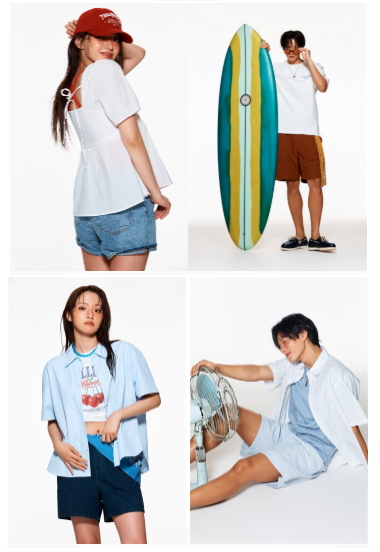 ▲이랜드 스파오, ‘헬로섬머위크(Hello! Summer Week)’ 캠페인 관련 이미지