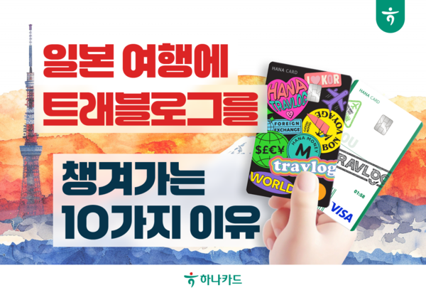 ▲하나카드가 일본 여행에 ‘트래블로그(Master)’와 ‘트래블GO(Visa)’ 체크카드를 함께 챙겨야 하는 이유 10가지를 발표했다./사진=하나카드