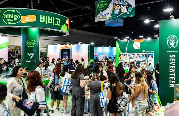 ▲KCON LA 2025 비비고 부스 전경./사진=CJ제일제당