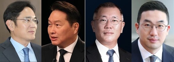 ▲사진=왼쪽부터 이재용, 최태원, 정의선, 구광모